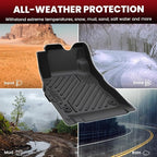 Floor Mats for Nissan Versa 2020-2025, Custom Fit All Weather Protection Durable TPE Floor Liners for Nissan Versa S/SR/SV 2025 2024 2023 2022 2021 2020 1st & 2nd Row Car Mats, Black