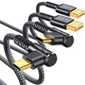 3.2A USB C Charger Cable, [2-Pack,6.6FT] USB A to USB C Right Angle Cable Gold-Plated Type C Charger Fast Charging Durable Braided Cord for iPhone 17 16 Samsung S26 S25 S24 Ultra, Google Pixel