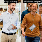 Faraday Bags for Phone - Farady Pouch Key Fob Protector w/Lanyard, RFID Signal Blocker for Car Keys Anti-Theft, Cell Phone Signal Blocking Bag Anti-Hacking, Fire-Resistant, 2 Pack, Silver
