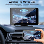 Carplay Screen for Car, 7'' Wireless CarPlay & Android Auto- Upgrade Portable Touchscreen with Bluetooth, Mirror Link, Voice Control, Hands-Free Calling Car Play Screen Stereo for All Vehicles