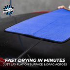 Dry Me A River, Professional Korean 70/30 Blend Microfiber Waffle-Weave Drying & Detailing Towels, Soft Suede Edges, 390 GSM, 20x40 Inches, Royal Blue, 2-Pack