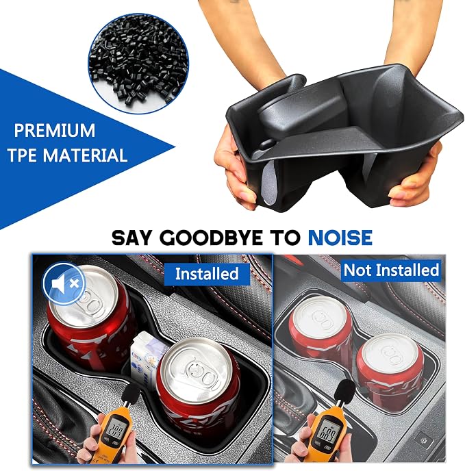 Cup Holder for 2022 2023 2024 2025 2026 Frontier Accessories Center Console Cup Holder Insert TPE Non Slip Drink Holder Organizer Replacement Interior Decoration Black
