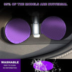 28 Pcs Car Accessories: 20 Pcs Air Conditioner Decoration Strip, 4 Non-Slip Silicone Cup Coasters, 4 Tire Valve Caps (Purple) for Most Cars, SUVs, Trucks