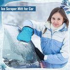 Ice Scraper with Glove Waterproof Ice Scrapers for Car Windshield No Scratch Comfortable Removal Snow Mitt Glove Windproof Warm for SUV Vehicle Truck Snow Quickly Removal