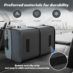 Trunk Organizer for Car - 70L Collapsible Car Storage with 11 Pockets & Reinforced Handles, SUV Trunk Organizers for Grocery Cargo(Grey)