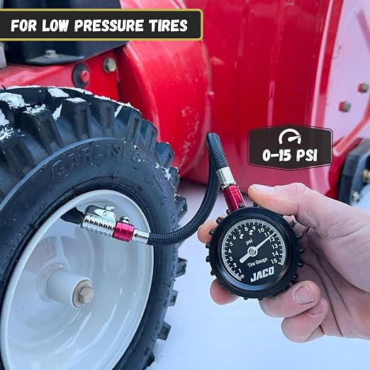JACO ElitePro-X Low Pressure Tire Gauge with Lightning Chuck (0-15 PSI)