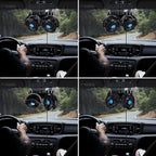 12V Car Clip Fans, Adjustable Dual Head Clip Fan 360° Rotatable Cooling Air Fan, 4'' Electric Auto Car Fans with Cigarette Lighter Plug for Vehicles, RV, SUV