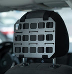 Vehicle Rigid MOLLE Panel Car Seat Headrest Organizer EDC Pouch Tool Holster Bag Holder Auto Interior Accessories Tactical Gear Rack Truck Equipment Mount Plate Modular Storage Shelf