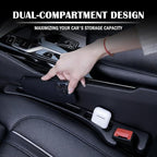 2-in-1 Car Seat Gap Filler Organizer & Car Coasters for Cup Holders Set,New Cars Seat Gap Plug with Storage Slot,Universal in Between Cars Seats Catcher Fit for Trucks SUVs