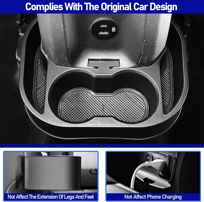 Rear Cup Holder for Ford Maverick 2025 2024 2023 2022,Upgraded Rear Dual Drink Holder Storage Organizer for Maverick Interior Accessories,Removable Back Seat Insert Expander Water Bottle Holder