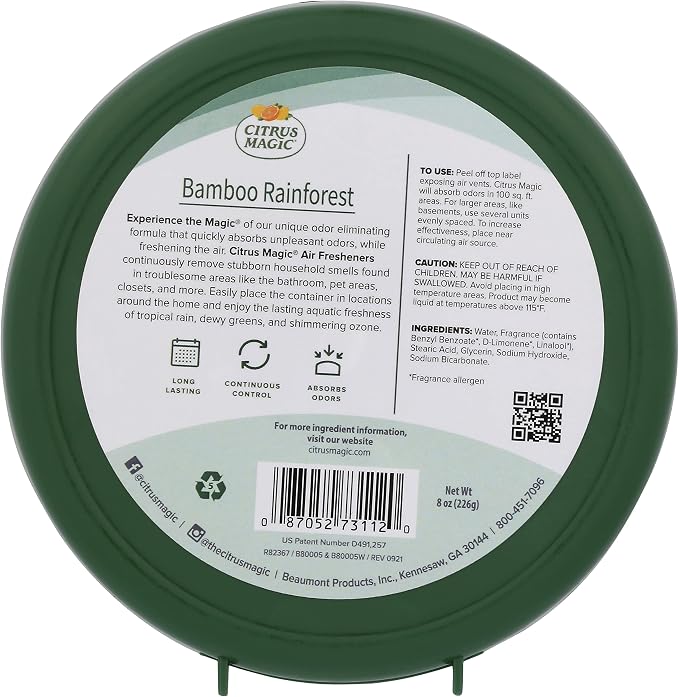 Solid Air Freshener, Bamboo Rainforest, 8 Ounce (Pack of 12)