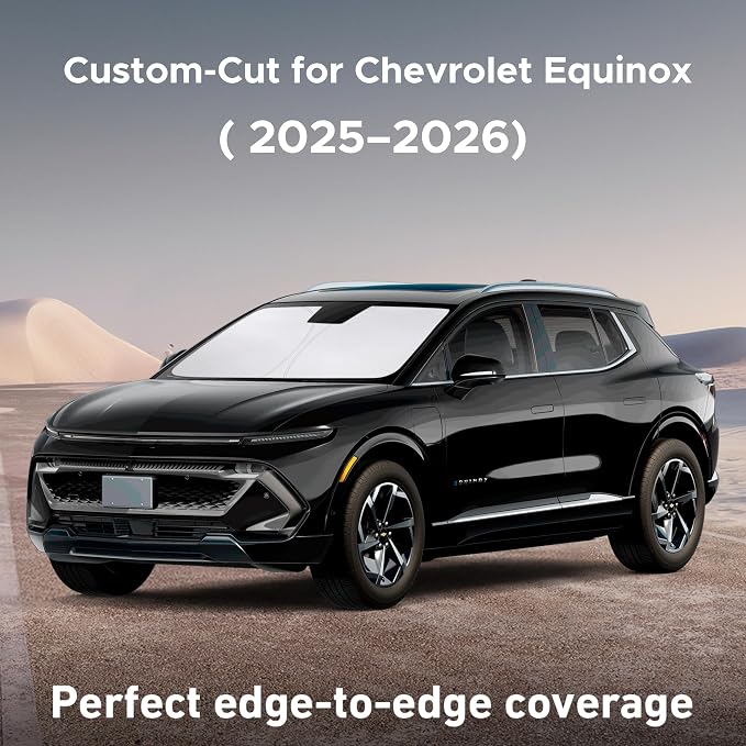 Windshield Sunshade Compatible for Chevrolet Equinox 2025 2026, Sun Visor for Front Windshield & Window Sun Shade Cover, UV Heat Blocker & Protector, Car Accessories