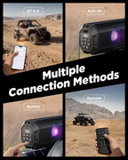 26 Inch 6 Speaker UTV Sound Bar, Bluetooth Golf Cart Speakers [Color Changing RGB & Strobe Light] IP66 Waterproof ATV Speaker System, SXS SoundBar Compatible with Polaris RZR CFmoto Can-Am
