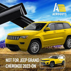 Extra Durable Window Deflectors Tape-On Window Visors Rain Guards Fit for Jeep Grand Cherokee 2011-2021, Sun Visors, Wind Vent for Shades, Exterior Car Accessories - 4pcs. AG0081