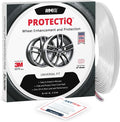 PROTECTiQ Universal Wheel Protection - Trim Easy to Apply with Automotive 3M Tape. 6 Colors - Fits Up to 24" Rims - Including Tesla - White