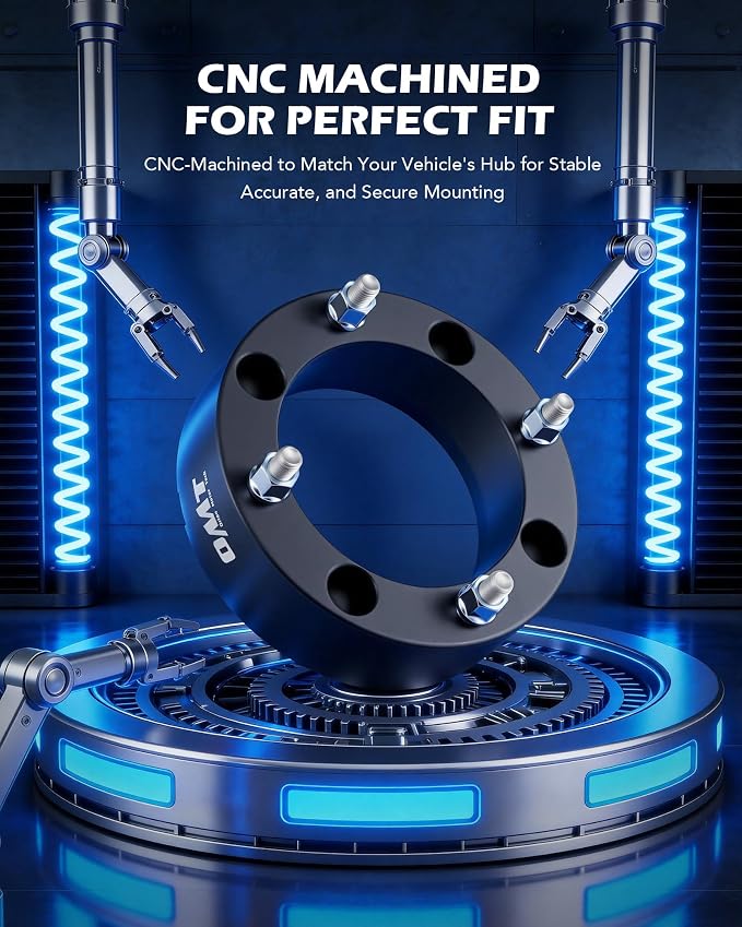 4x156 ATV Wheel Spacers 2 inch Black Wheel Spacer Kit Compatible with Polaris Ranger Polaris RZR XP 1000 Polaris RZR, 50mm Wheel Spacer Kit with 12x1.5 Studs, Set of 4