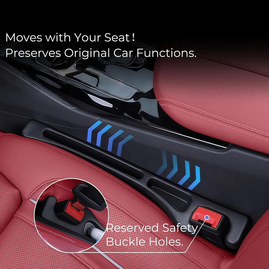 Car Seat Gap Filler (2-Pack) — Universal Leather Side Organizer