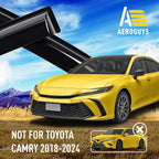 Extra Durable Window Deflectors Tape-On Window Visors Rain Guards Fit for Toyota Camry 2025-2026 Sedan, Sun Visors, Wind Vent for Shades, Exterior Car Accessories - 4 pcs. AG0852