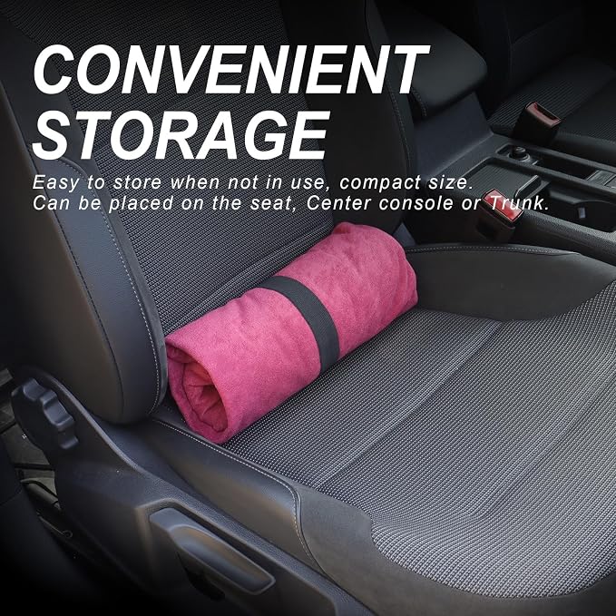 Waterproof Car Towel Seat Covers Front Seats for After Gym Workout,Auto Universal Interior Sweat Towels Cloth Bucket Carseat Cover Protector for Trucks SUV RV Boat Van (Wine Red with Yellow)