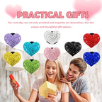4PCS Heart-Shaped Car Vent Clips with Rhinestone,Bling Air Vent Clips Car Decorations,Premium Shiny Car Clips for Vents Accessories Interior (Royal Blue)