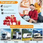 1080P HD Wireless Backup Camera: 1-Min Magnetic Easy Install No Wiring 7" Anti-Glare Monitor with Clear Night Vision - 24H Long Life Solar Scratch-Proof Rear View Camera for Truck Trailer SUV Small RV
