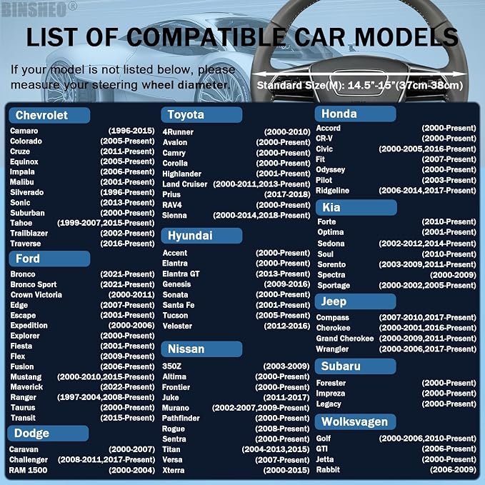 Nappa Leather Gray Steering Wheel Cover, Advanced Microfiber Leather Non-Slip Breathable Fabric, Warm in Winter and Cool in Summer, Universal 15 inch