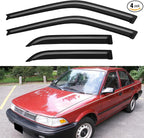 Window Visors Rain Guards Shield for 1984-1992 Toyota Corolla, Out-Channel Window Vent Wind Deflectors Visors Shades for 84-92 Corolla