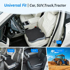 Wedge Car Seat Cushion for Better Visibility & Sciatica Pain Relief - High Density Memory Foam, Non-Slip Ergonomic Car Seat Cushion for Driving, Universal Fit for Car, SUV,Truck & Tractor