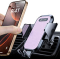 2026 Upgraded Car Phone Holder Mount, Military-Grade Phone Holders for Your Car Vent Stable Metal Clip Universal 360° Cell Phone Car Mount for iPhone 17 Pro Max 16/15/14/13/12/ Samsung, Purple