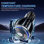 Car Charger Adapter, 3 Port USB-C & USB-A 90W Fast Charger, Car Interior Accessories, Essential Travel Gifts for Men and Women, Fit for iPhone 17/16/15/14/13Pro Max, Samsung, Android (Black 1pc)