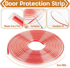 RAINFLOW Car Door Edge Guards - 16.4Ft(5M) Car Door Protector,Rubber Seal Protector U Shape Edge Trim Fits Most Vehicles, Trucks SUVs Sedans,Self-Adhesive,Easy to Cut,DIY Installation Clear