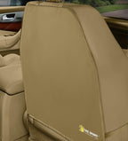 Luxury Clean-Edge Kick Mat - Tapered Design Seat Back Protector and Seat Cover with Invisible Strap and Stiff Edging (1 Mat)