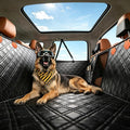 Back Seat Extender for Dogs, PU Leather Dog Car Seat Cover with Hard Bottom, Dog Hammock with Mesh Window, Dog Car Seat Cover for Full Size Truck&SUV, Holds 440 lbs