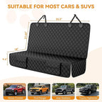 Back Seat Cover for SUV - Waterproof Non-Slip Dog Seat Cover for Toyota Tacoma/Jeep Grand Cherokee/Ford Explorer/Ranger/Chevrolet Colorado, Durable Scratch-Proof Bench Seat Cover for Dog