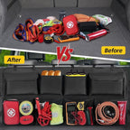 Snuopfy, Backseat Hanging Organizer with 8 Large Storage Bag Super Capacity -Trunk Organizer for SUV,Truck,Van -Your Space Saving Expert - Black