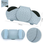 KINIVA Sunglasses Holder for Car Visor Leather Glasses Case with Clips for Car Visor Automotive Interior Visor Accessories Apply to All Car Models (09 Blue)