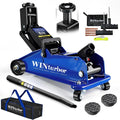 3 Ton Floor Jack, 6000 lb, 7.6"-21.3" Lift, w/Pads, Bag & Tire Kit | Heavy-duty floor jack for SUVs, pickups and sedans. 7.6" entry, 21.3" max lift. Includes 2 pads, bag & 8‑pc tire kit.