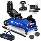 3 Ton Floor Jack, 6000 lb, 7.6"-21.3" Lift, w/Pads, Bag & Tire Kit | Heavy-duty floor jack for SUVs, pickups and sedans. 7.6" entry, 21.3" max lift. Includes 2 pads, bag & 8‑pc tire kit.
