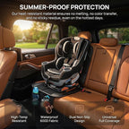 2 Pack in Gift Box Car Seat Protector, Protect Child Seats with Thickest Padding and Non-Slip Backing Mesh Pockets for Baby and Pet, Sedan SUV Truck (Black)