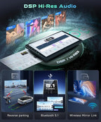 5/6GhzWiFi 8 Core 4G+64G for Honda Odyssey 2005-2010 Car Stereo Radio with 10.1 Inch IPS Touchscreen Wireless Carplay/Android Auto DSP Hi-Res GPS Android 15 FM/RDS SWC Camera