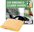 Windshield Cleaner Tool 2-Pack - Car Window & Glass Cleaning Tool, Inside Windshield Cleaner, Auto Windshield Cleaning Kit for Interior Car Windows - Yellow