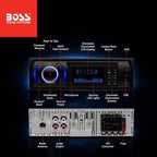616UAB Car Stereo With Bluetooth - Single DIN, MP3, USB, Aux-in, AM/FM, No CD DVD Player