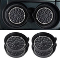 Car Cup Coaster Universal Non-Slip Cup Holders Bling Crystal Rhinestone Car Interior Accessories 4 Pack Black Flower
