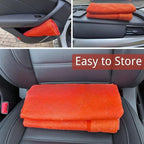 Waterproof Back Seat Cover for Dogs and Kids, Car Seat Protector Under Baby Car Seat, Child and Dog Car Seat Cover Blanket for Rear Bench(Orange, Rear Bench Seat Towel)