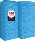 Orighty Microfiber Cleaning Cloth, 100 Pack Microfiber Towels for Cars, Multi-Purpose Shop Towels Cleaning Rags Bulk for Car, Home, Kitchen, 11.5’’ x 11.5’’, Blue