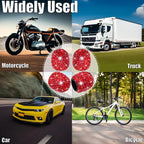 8PCS Bling Crystal Diamond Tire Stem Valve Caps, Dustproof Car Wheel Tire Valve Caps Universal Tire Valve Stem Covers for Cars, SUV, Trucks, Bikes, Motorcycles, Bicycles (Red)
