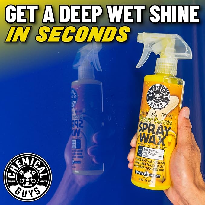Spray Wax Blazin' Banana - Carnauba Car Wax Spray for High Gloss Shine and Protection, Safe for Cars, Trucks, SUVs, RVs, and More - 16 oz