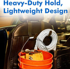 XL Hard Hat Holder for Truck Seat – Heavy-Duty Headrest Hooks, Hardhat Buddy Hanger & Seat Back Organizer for Hard Hats, Bags & Gear, Truck Accessory Organizer, 4-Pack