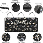 Femuar Car Trunk Organizer, Large Capacity Backseat Trunk Organizer (42"*18"), Collapsible Car Storage Bag with 8 Pockets - Hibiscus