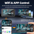 Dash Cam Front and Rear Dash Camera WiFi/APP Control Car Camera with 64G Card 2.5K Front Dash Cam+1080P Rear Dashcams with Super Night Vision, Loop Recording, G-Sensor